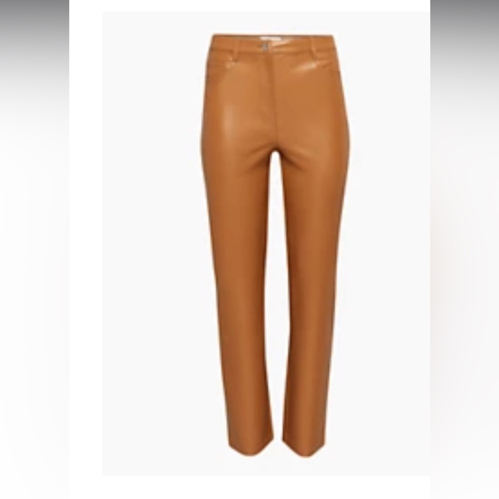 Aritzia Wilfred leather pants in short, sz 0 BNWT
